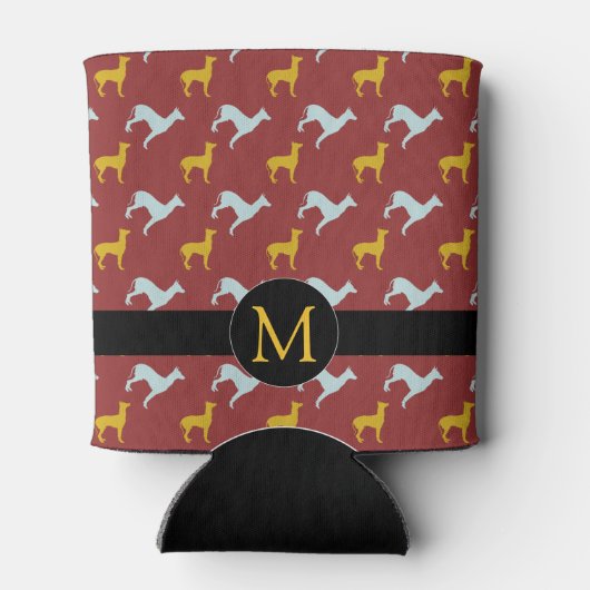 Dog Year 2018 Zodiac Birthday Monogram Koelbox Blikjeskoeler (Achterkant)