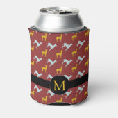 Dog Year 2018 Zodiac Birthday Monogram Koelbox Blikjeskoeler (Blikje Achterkant)