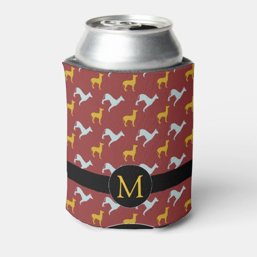 Dog Year 2018 Zodiac Birthday Monogram Koelbox Blikjeskoeler (Blikje Achterkant)