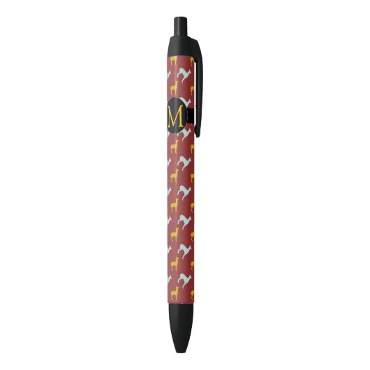 Dog Year 2018 Zodiac Birthday Monogram Pen (Achterkant (Verticaal))