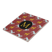 Dog Year 2018 Zodiac Birthday Monogram Tegel Tegeltje (Zijkant)