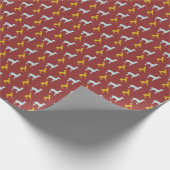 Dog Year Dogs Pattern Wrapping paper Cadeaupapier (Hoek)