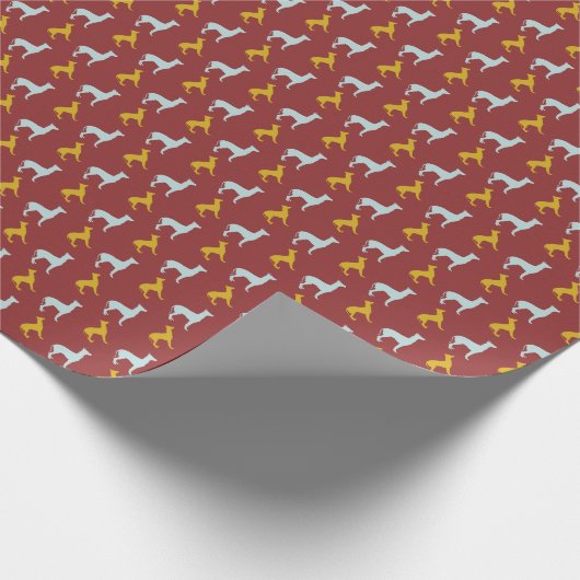 Dog Year Dogs Pattern Wrapping paper Cadeaupapier (Hoek)