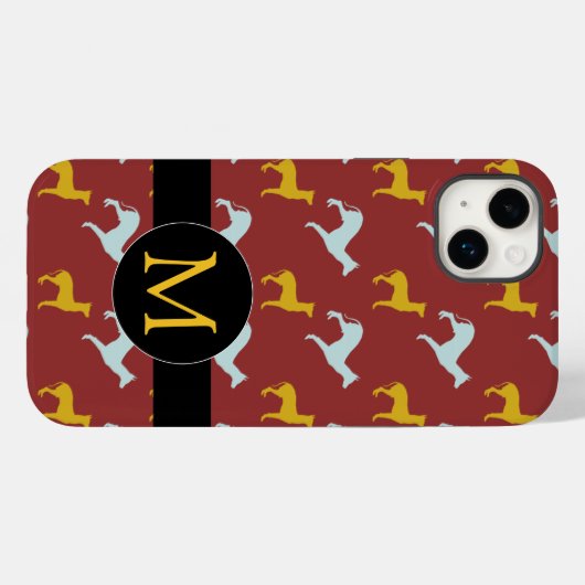 Dog Year Zodiac Birthday Monogram iPC Case-Mate iPhone Case (Achterkant (horizontaal))