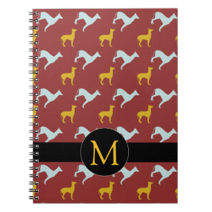 Dog Year Zodiac Birthday Monogram Notitieboek