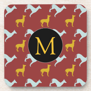 Dog Year Zodiac Birthday Monogram Onderzetter