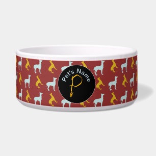 Dog Year Zodiac Birthday Monogram Pet's Bowl Voerbakje