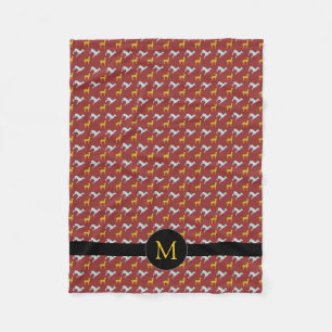 Dog Year Zodiac Birthday Monogram S Blanket Fleece Deken