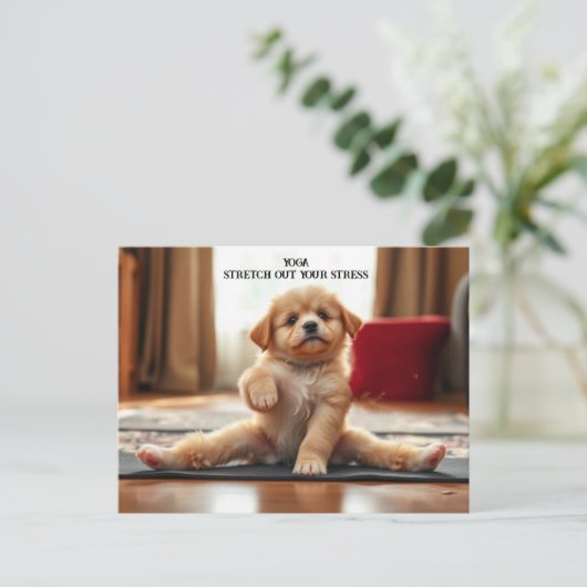 Dog Yoga Briefkaart (Staand voorkant)