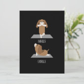 Dog Yoga Inhale Exhale Dogs Breed Eigenaar Puppy G Kaart (Staand voorkant)