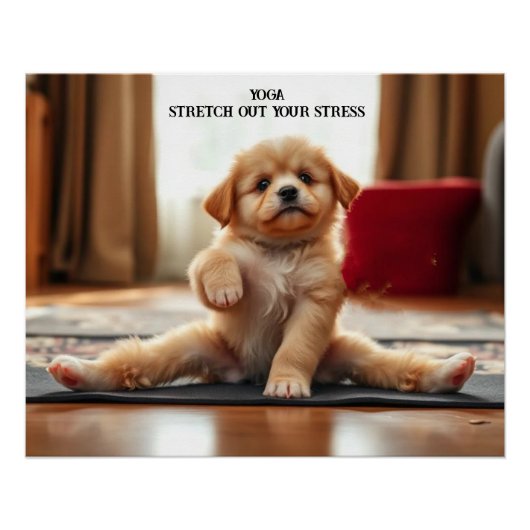 Dog Yoga Perfect Poster (Voorkant)