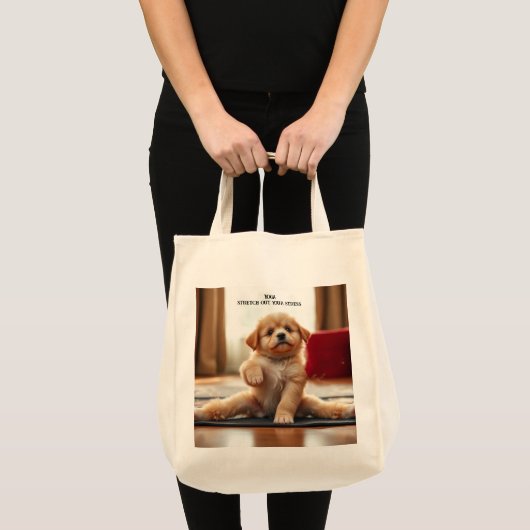 Dog Yoga Tote Bag (Voorkant (product))