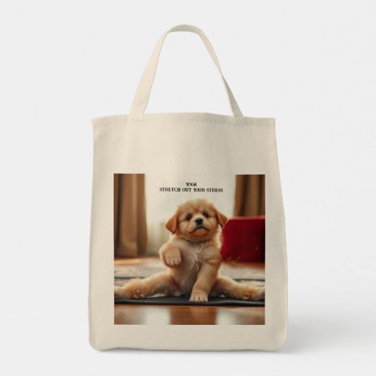 Dog Yoga Tote Bag (Achterkant)