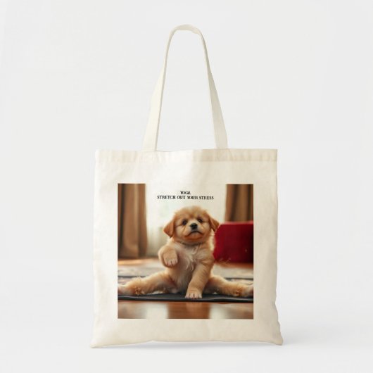 Dog Yoga Tote Bag (Voorkant)