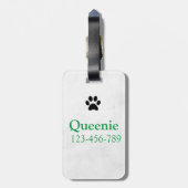 Dog yorkshire terrier waterverf | bagagelabel (Achterkant verticaal)