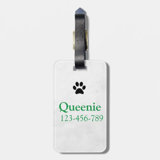 Dog yorkshire terrier waterverf | bagagelabel (Achterkant verticaal)