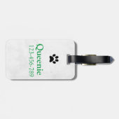 Dog yorkshire terrier waterverf | bagagelabel (Achterkant horizontaal)