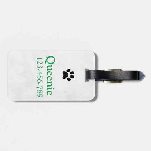 Dog yorkshire terrier waterverf | bagagelabel (Achterkant horizontaal)