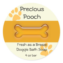 Dog-zeeplabel - oranje cirkel