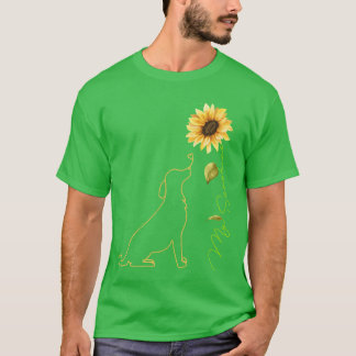 Dog Zonnebloem Schattige Dogees Zonneschijn Honden T-shirt