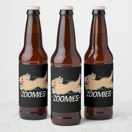 Dog Zoomies Bier Etiket (Flessen)