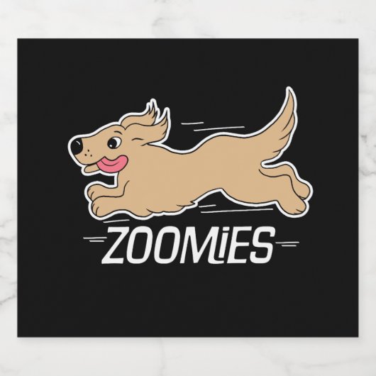 Dog Zoomies Bier Etiket (Enkel label)