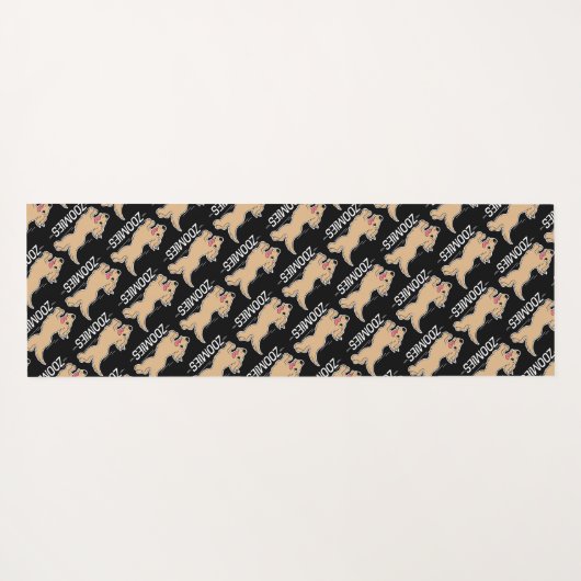 Dog Zoomies Black Yogamat (Achterkant (horizontaal))