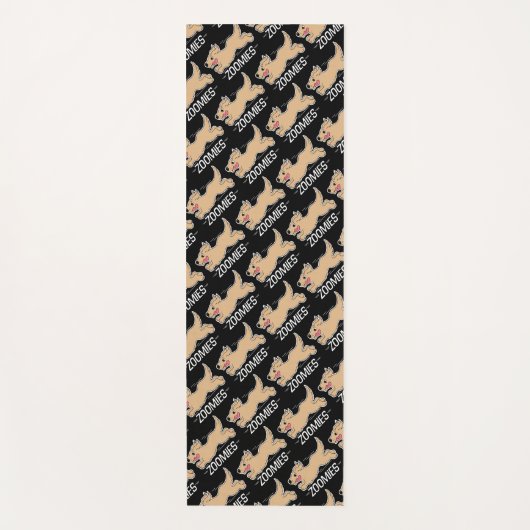 Dog Zoomies Black Yogamat (Voorkant)