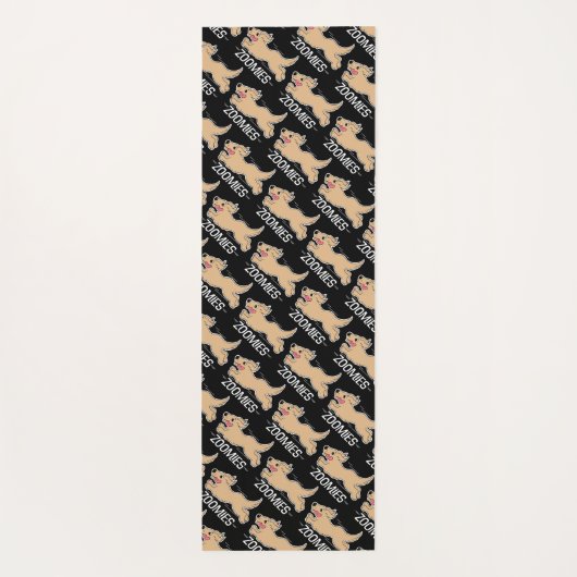 Dog Zoomies Black Yogamat (Achterkant)