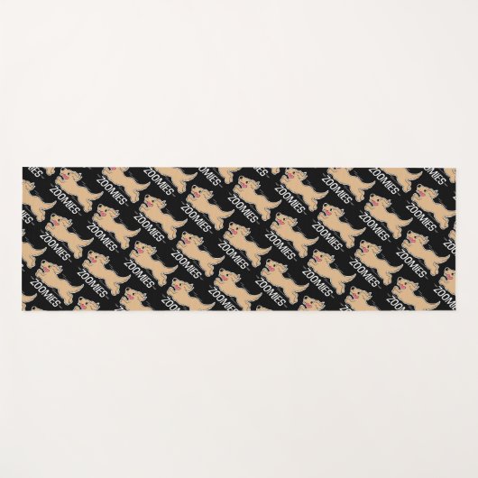 Dog Zoomies Black Yogamat (Voorkant (horizontaal))