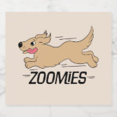 Dog Zoomies Funny Bier Etiket (Enkel label)