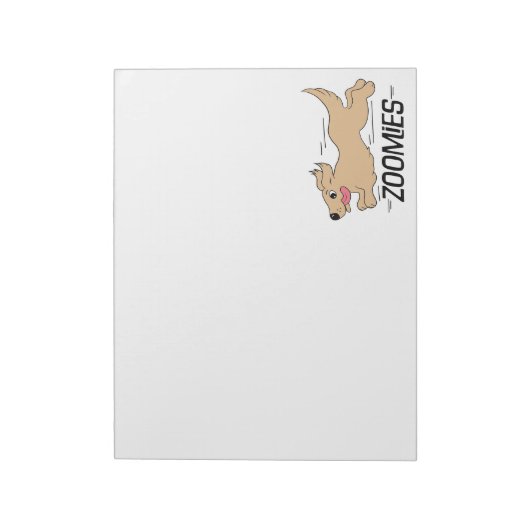 Dog Zoomies Funny Notitieblok (Linkerzijde)
