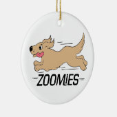 Dog Zoomies Keramisch Ornament (Rechts)