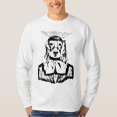 DOG (ZWARTE EN WITTE) Lange T-shirt (Voorkant)