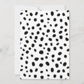 Dog zwarte en witte vlek Birthday Kaart (Achterkant)