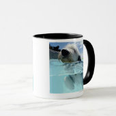 Dog zwemmen in een zwembad mok (Voorkant rechts)