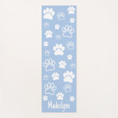 Doga-handgeschreven zwart-wit-kalmerend blauw afdr yogamat (Voorkant)