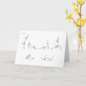 'Doga' - yogakaart met windhond Kaart (Gele Bloem)