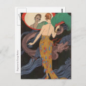 Dogaresse Evening Gown door George Barbier Briefkaart (Voorkant / Achterkant)