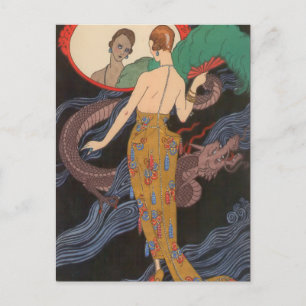 Dogaresse Evening Gown door George Barbier Briefkaart