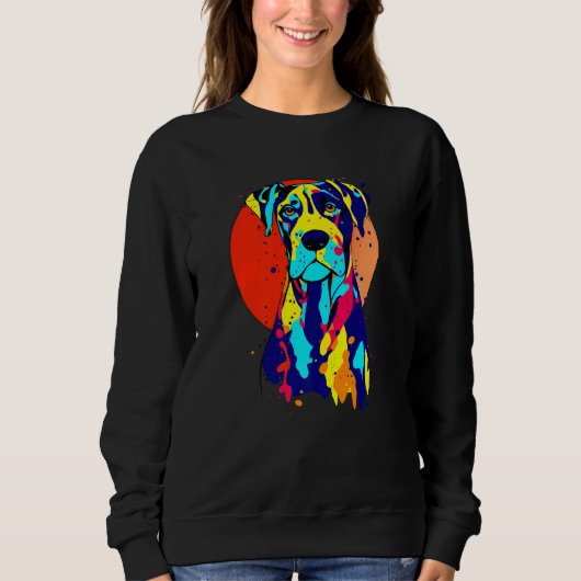 Dogbreed Great Dane Pop Colorful Trui (Voorkant)