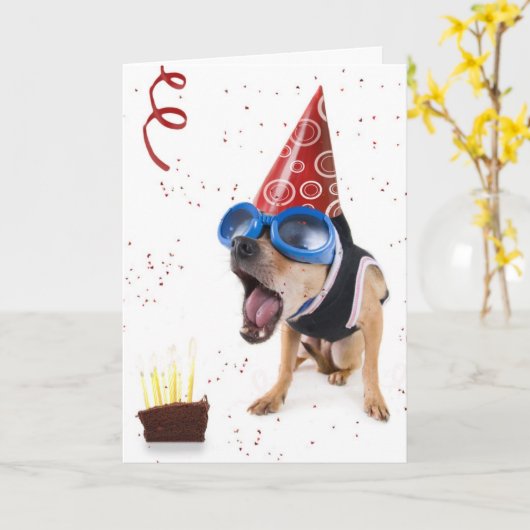 dogcake kaart (Gele Bloem)