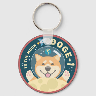 Doge 1 Moon Mission Patch Button Sleutelhanger