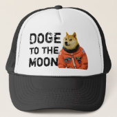 DOGE aan de maan Trucker Pet (Voorkant)