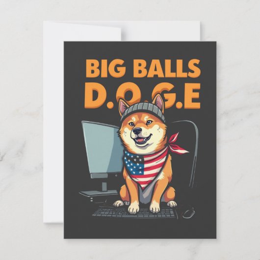 Doge afdeling van de overheid Efficiëntie Bedankkaart (Voorkant)