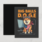 Doge afdeling van de overheid Efficiëntie Bedankkaart (Voorkant / Achterkant)