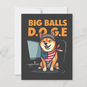 Doge afdeling van de overheid Efficiëntie Bedankkaart