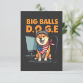 Doge afdeling van de overheid Efficiëntie Bedankkaart (Staand voorkant)