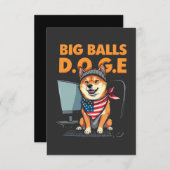 Doge afdeling van de overheid Efficiëntie Bedankkaart (Voorkant / Achterkant)