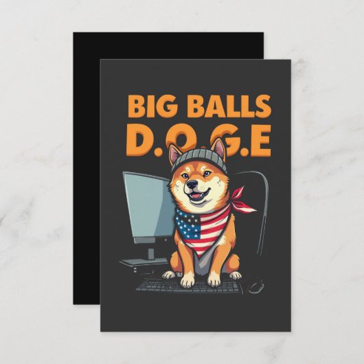 Doge afdeling van de overheid Efficiëntie Bedankkaart (Voorkant / Achterkant)